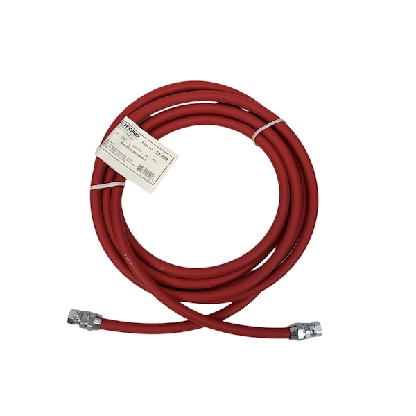 Bedford Precision 15' x 1/4in Air Hose Assy Red Smooth for Binks 71-1103